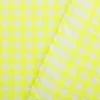 Seersucker Bekleidungsstoff YARN DYED Baumwollmischung Karo weiß neon gelb 1,45m Breite