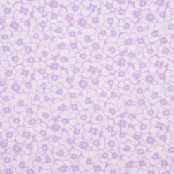 Seersucker Viskosestoff Bekleidungsstoff Blümchen rosa weiß 1,28m Breite