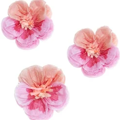 Seidenpapierblumen Stiefmütterchen rosa pink 12cm von Rico Design im 3er Set