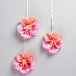 Seidenpapierblumen Stiefmütterchen rosa pink 12cm von Rico Design im 3er Set