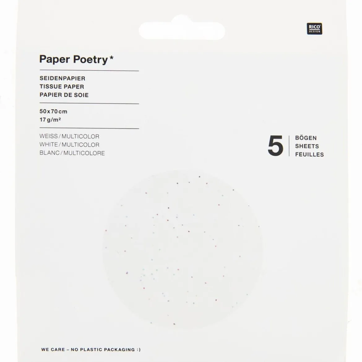 Seidenpapier Hotfoil Punkte 5 Stk 50x70cm Paper Poetry von Rico Design