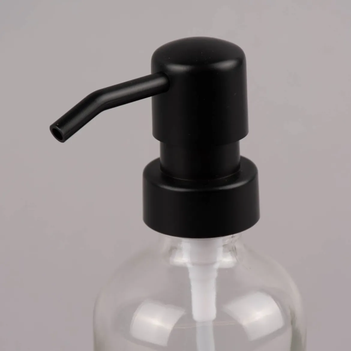 Seifenspender Pumpflasche Glas Kunststoff transparent schwarz 250ml oder 1l