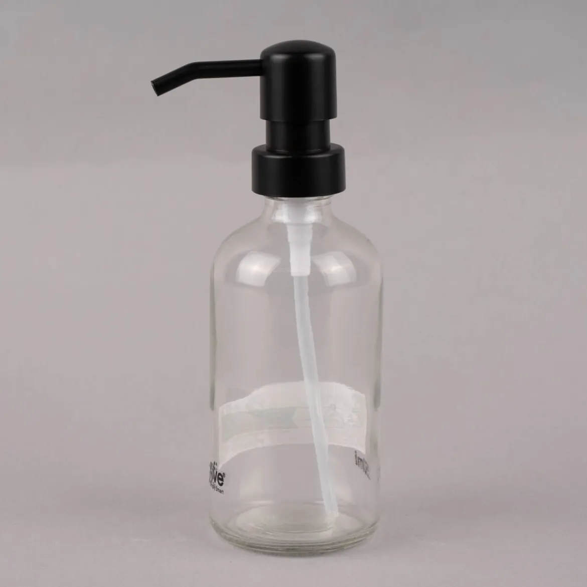 Seifenspender Pumpflasche Glas Kunststoff transparent schwarz 250ml oder 1l