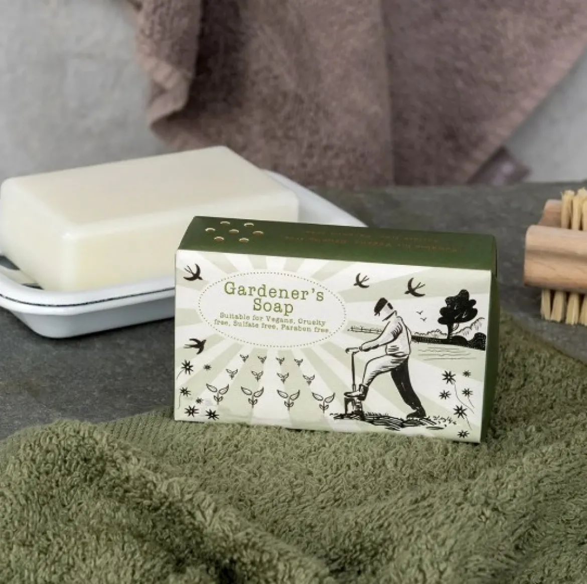 Seifenstück Gardener´s Soap Rustic fields 200g von Rex London