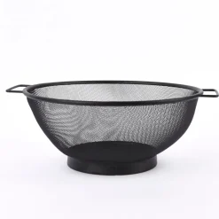 Seiher Metall matt schwarz 26cm