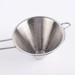 Seiher Metall rostfrei silberfarbig 16x12cm
