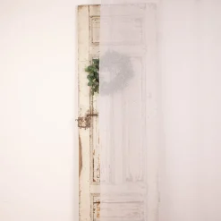 Ösengardine Allover fein geblümt natur weiß 140x260cm