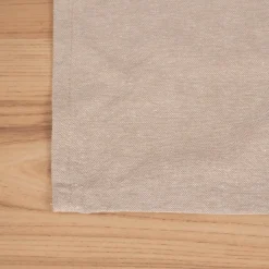 Ösengardine aus Baumwolle bedruckt Weihnachtsbäume natur weiß goldfarbig 140x260cm