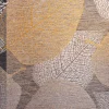 Ösengardine blickdicht Blätter anthrazit messing 140x245cm
