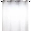 Ösengardine blickdicht uni Velours cremeweiß 145x245cm