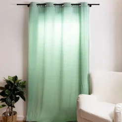 Ösengardine blickdicht uni Velours mintgrün 145x245cm