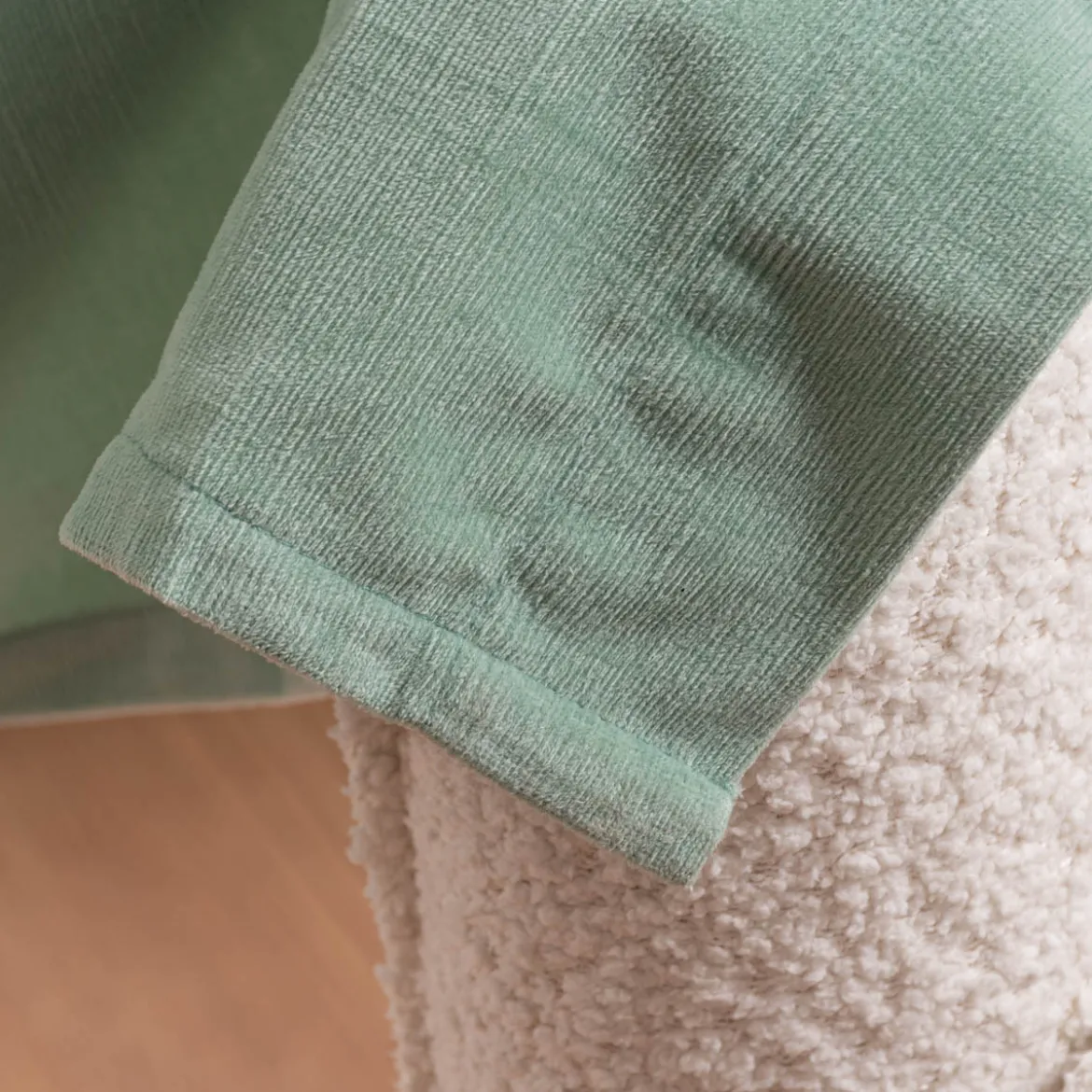 Ösengardine blickdicht uni Velours mintgrün 145x245cm