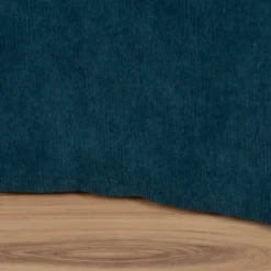 Ösengardine Cordoptik einfarbig petrolblau 140x260cm