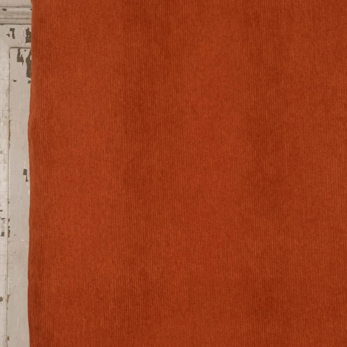 Ösengardine Cordoptik einfarbig rostorange 140x260cm