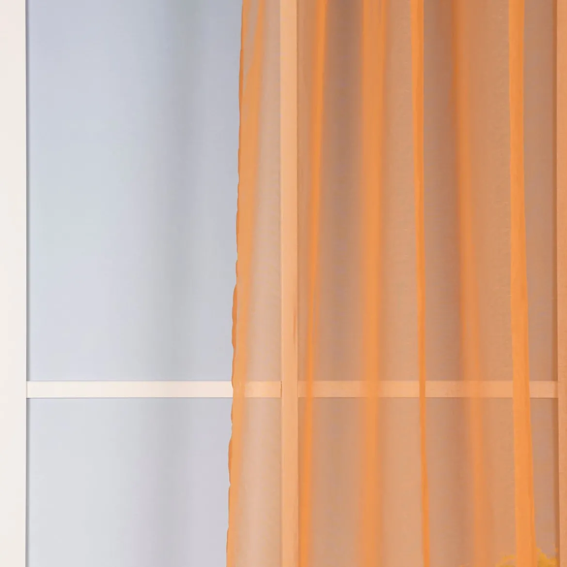 Ösengardine einfarbig Voile Struktur ocker 135x260cm