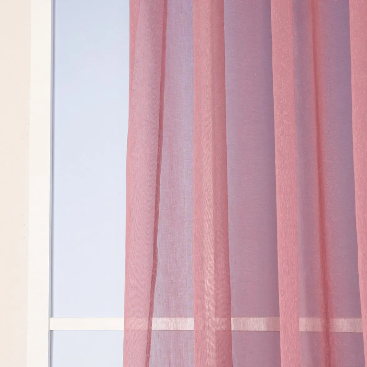 Ösengardine einfarbig Voile Struktur altbeere 135x260cm