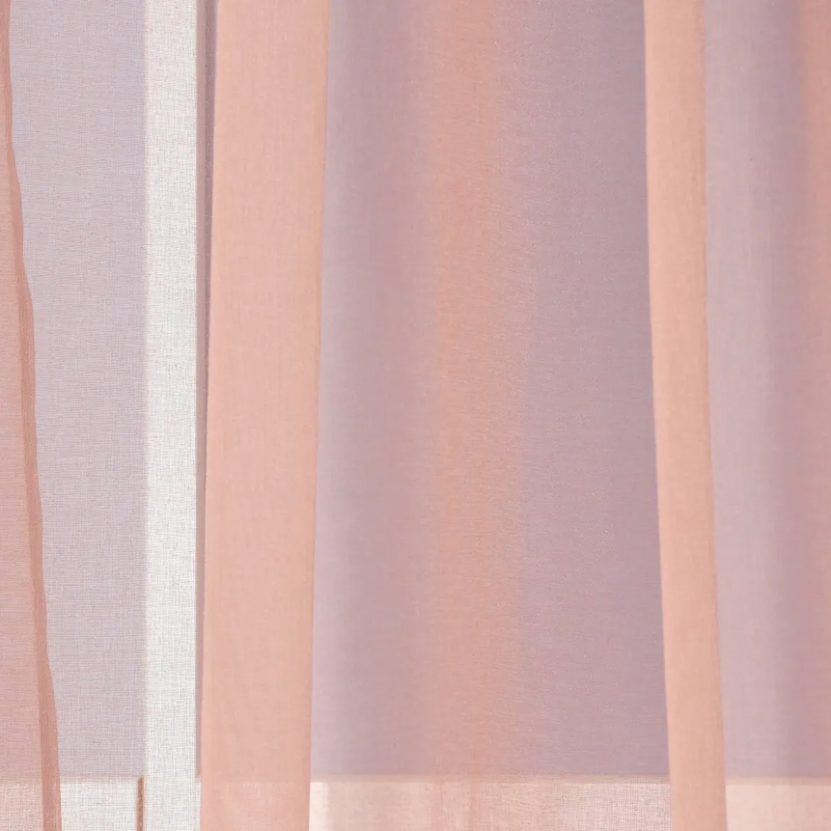 Ösengardine einfarbig Voile Struktur altrosa 135x260cm