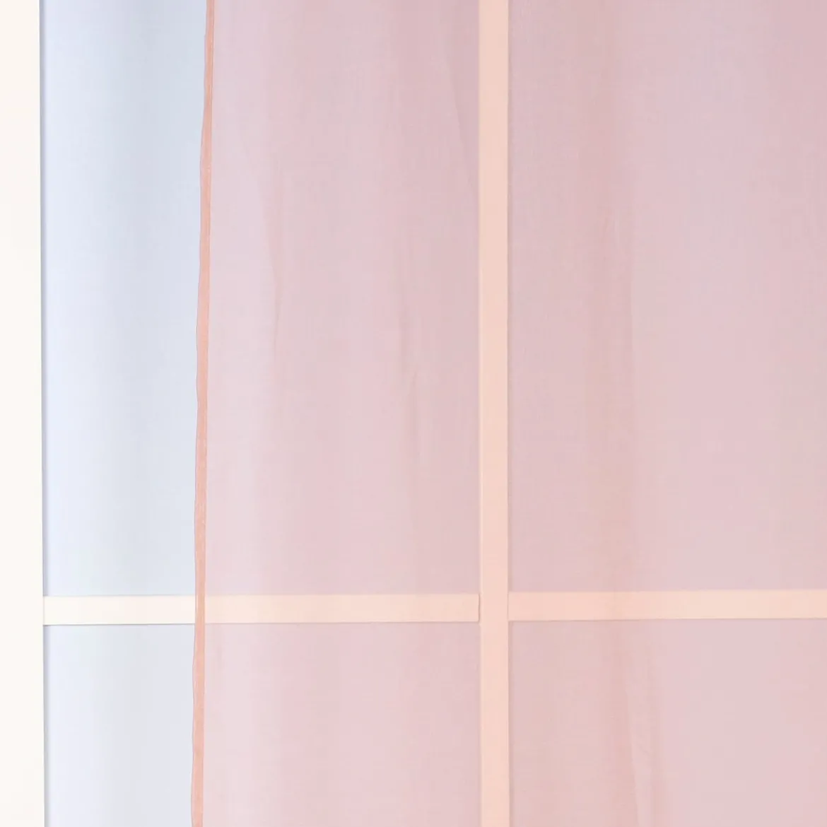 Ösengardine einfarbig Voile Struktur altrosa 135x260cm
