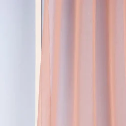 Ösengardine einfarbig Voile Struktur altrosa 135x260cm