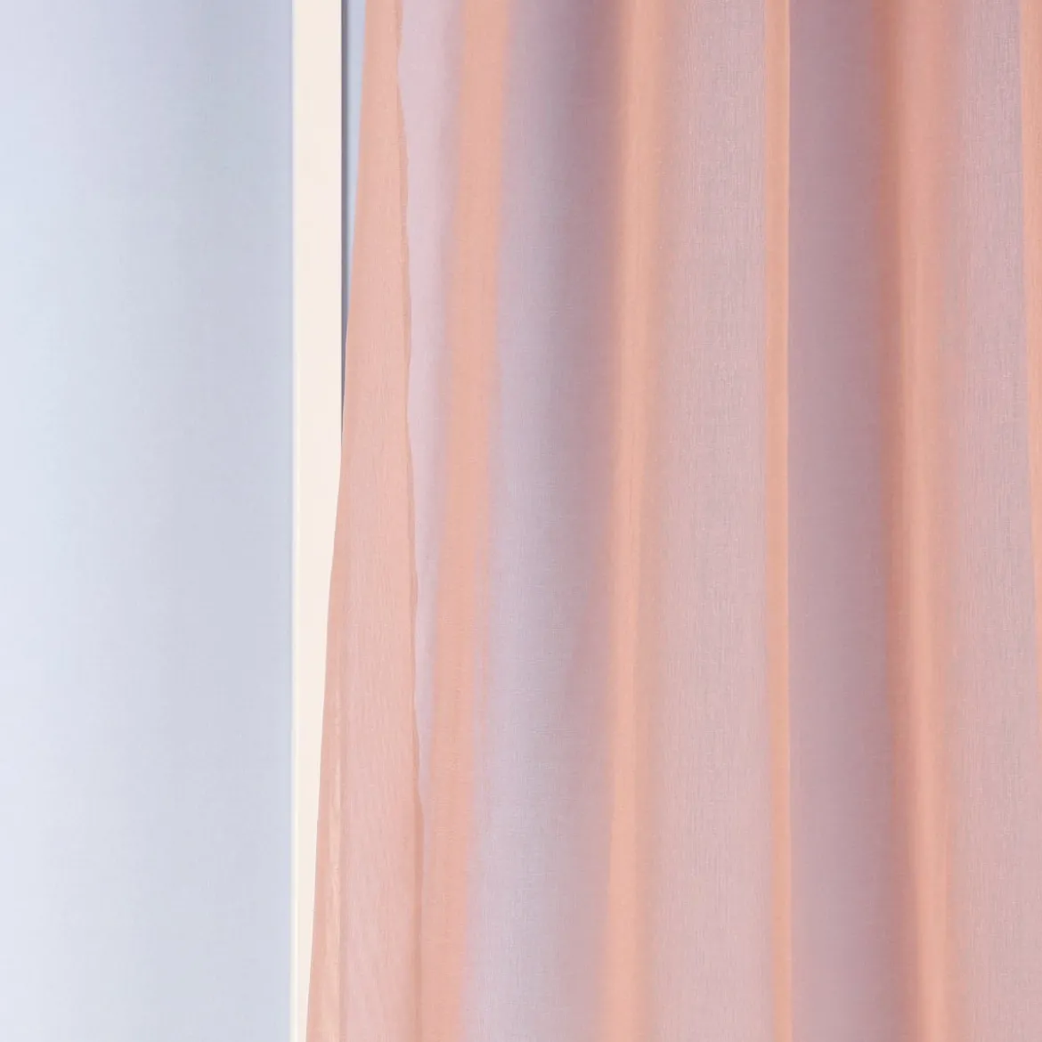 Ösengardine einfarbig Voile Struktur altrosa 135x260cm