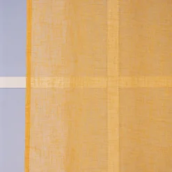 Ösengardine Leinenoptik uni senfgelb 140x260cm