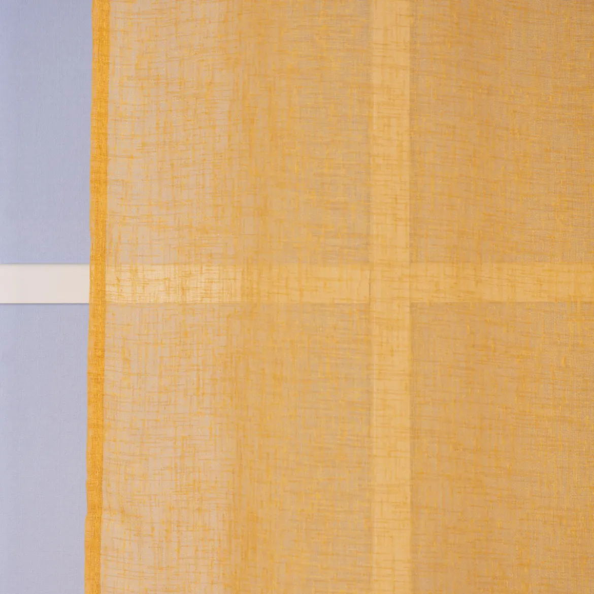 Ösengardine Leinenoptik uni senfgelb 140x260cm