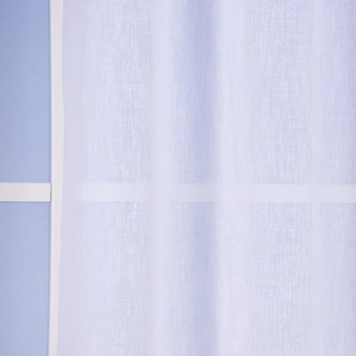 Ösengardine Leinenoptik uni weiß 140x260cm