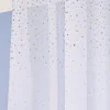 Ösengardine mit Glitzersteinen weiß silberfarbig 140x260cm