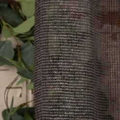 Ösengardine Netzstruktur gestreift grau 140x245cm