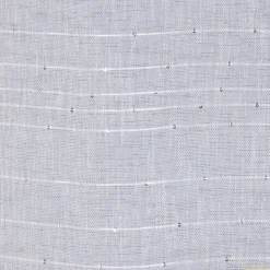 Ösengardine Schnurstreifen mit Glitzerpailletten grau weiß 135x260cm