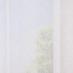 Ösengardine Schnurstreifen mit Glitzerpailletten weiß 135x260cm