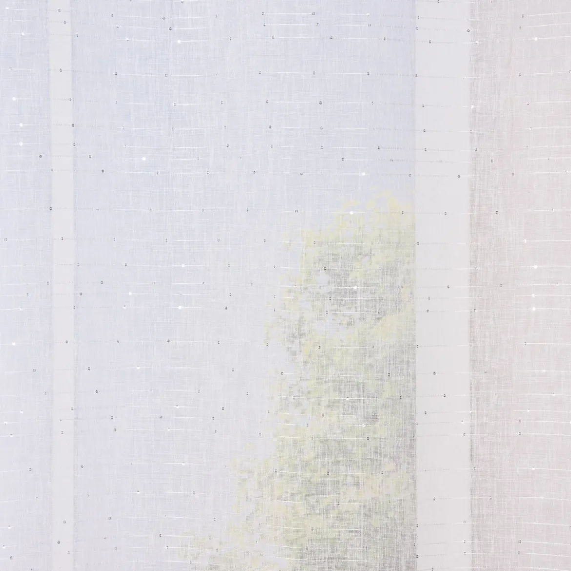 Ösengardine Schnurstreifen mit Glitzerpailletten weiß 135x260cm