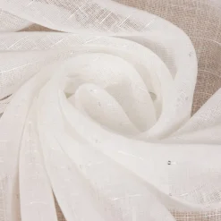 Ösengardine Schnurstreifen mit Glitzerpailletten weiß 135x260cm