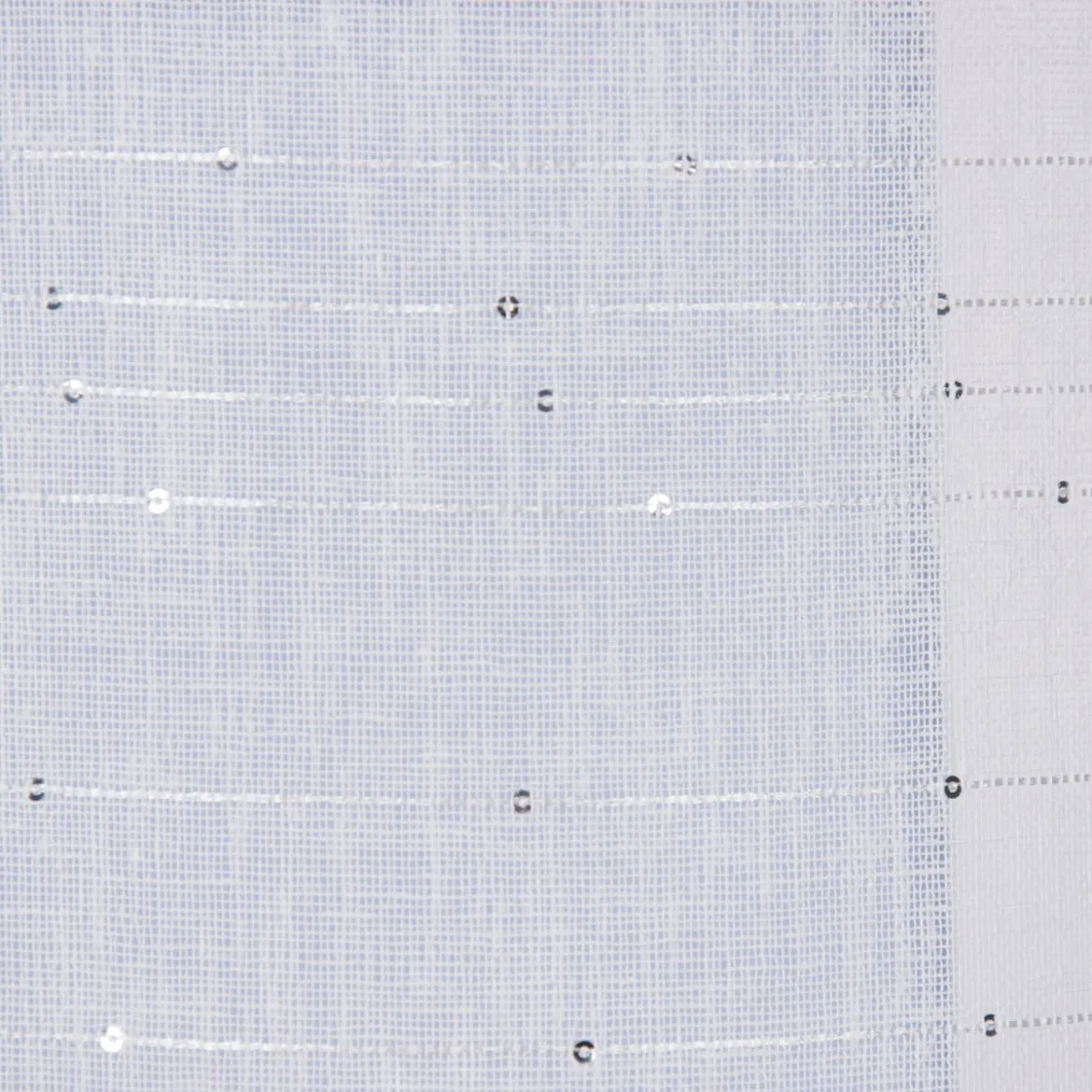 Ösengardine Schnurstreifen mit Glitzerpailletten weiß 135x260cm