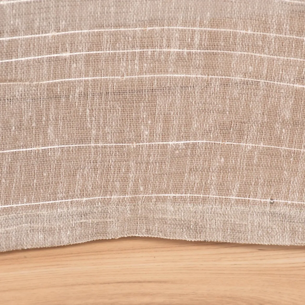 Ösengardine Schnurstreifen mit Glitzerpailletten stein weiß 135x260cm