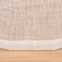 Ösengardine XXL Schnurstreifen mit Glitzerpailletten weiß 300x260cm