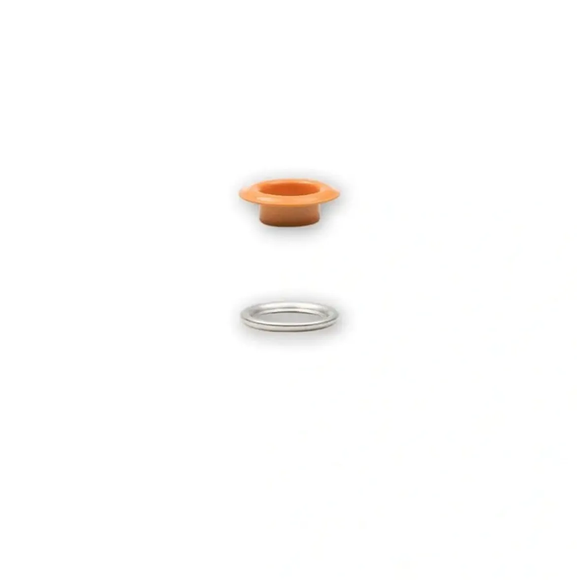 Ösen mit Scheiben 8mm orange/silberfarbig 32 Stk von Prym