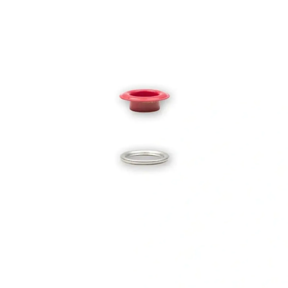 Ösen mit Scheiben 8mm rot/silberfarbig 32 Stk von Prym
