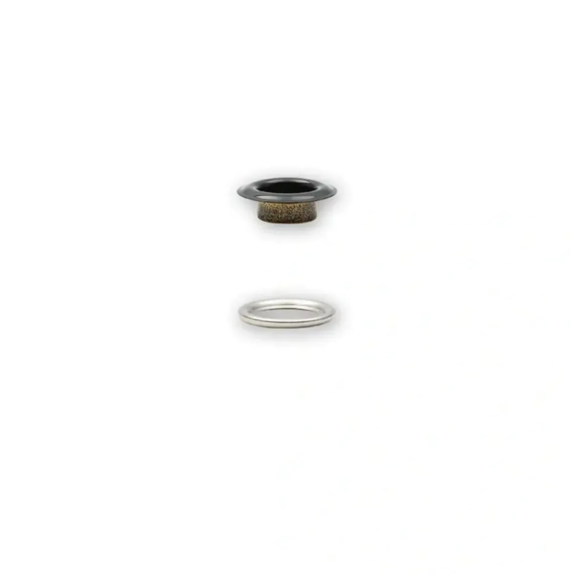 Ösen mit Scheiben 8mm schwarz/silberfarbig 32 Stk von Prym