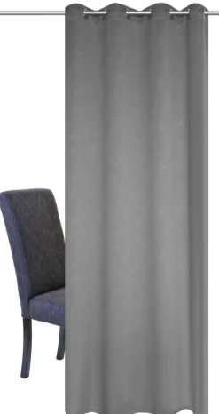 Ösenschal Fertiggardine Verdunkelung Firmament blaugrau 140x245cm