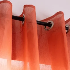 Ösenvorhang Batik Farbverlauf halbtransparent terracotta 140cmx255cm