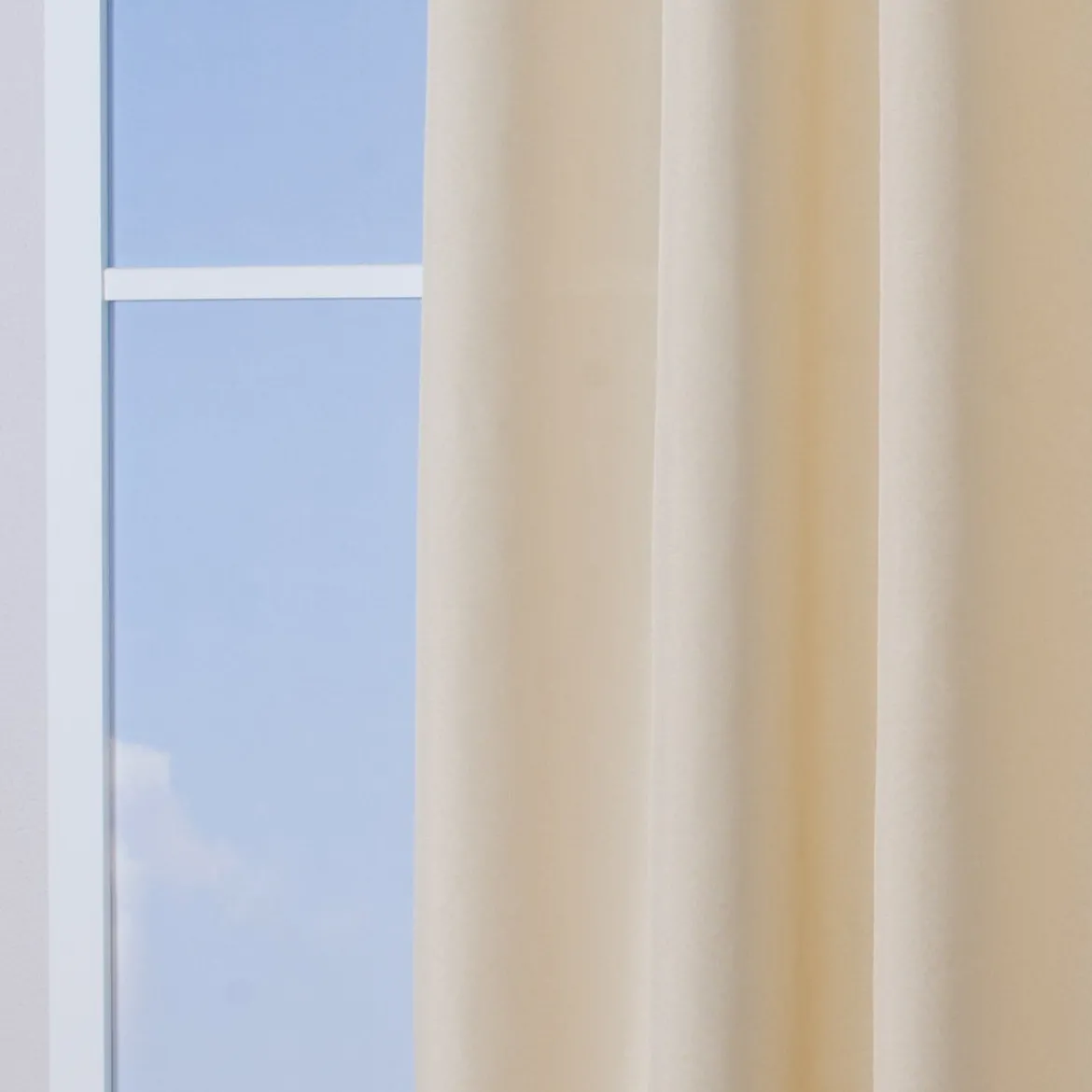 Ösenvorhang Brilliant Leinenoptik einfarbig champagner 140x245cm
