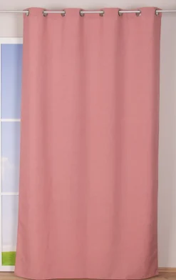 Ösenvorhang Brilliant Leinenoptik einfarbig altrosa 140x245cm