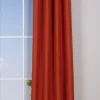 Ösenvorhang Brilliant Leinenoptik einfarbig terrakotta 140x245cm