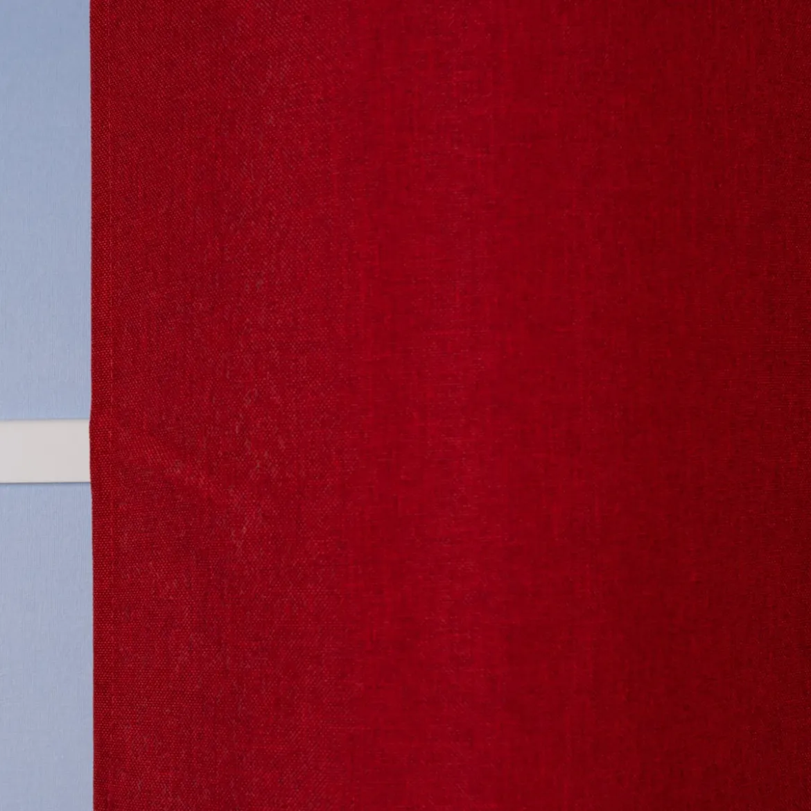Ösenvorhang Brilliant Leinenoptik einfarbig rot 140x245cm