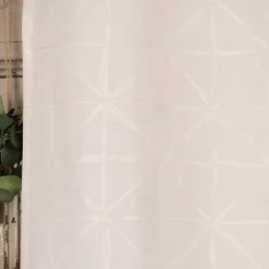 Ösenvorhang Charming Rauten Jacquardgewebe creme 140x255cm