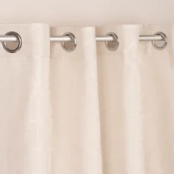 Ösenvorhang Charming Rauten Jacquardgewebe creme 140x255cm