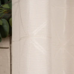 Ösenvorhang Charming Rauten Jacquardgewebe creme 140x255cm