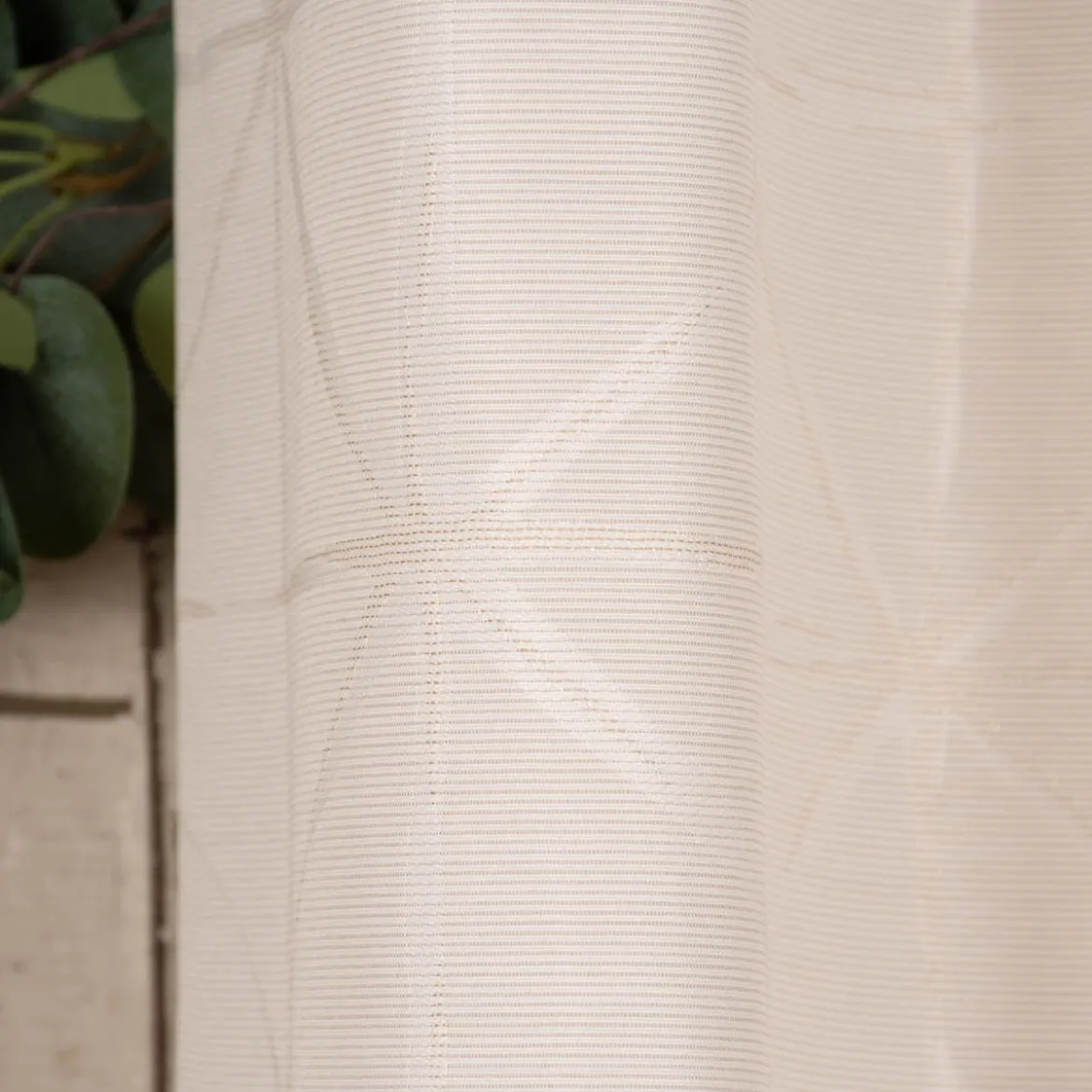 Ösenvorhang Charming Rauten Jacquardgewebe creme 140x255cm