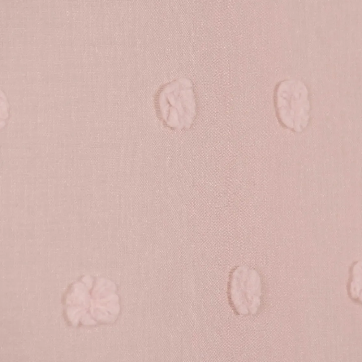 Ösenvorhang Dekoschal Leinenoptik Pompons rosa 135x245cm